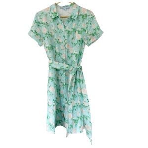 Hill House • Lily Floral Midi Shirt Dress in Laura Rose Floral